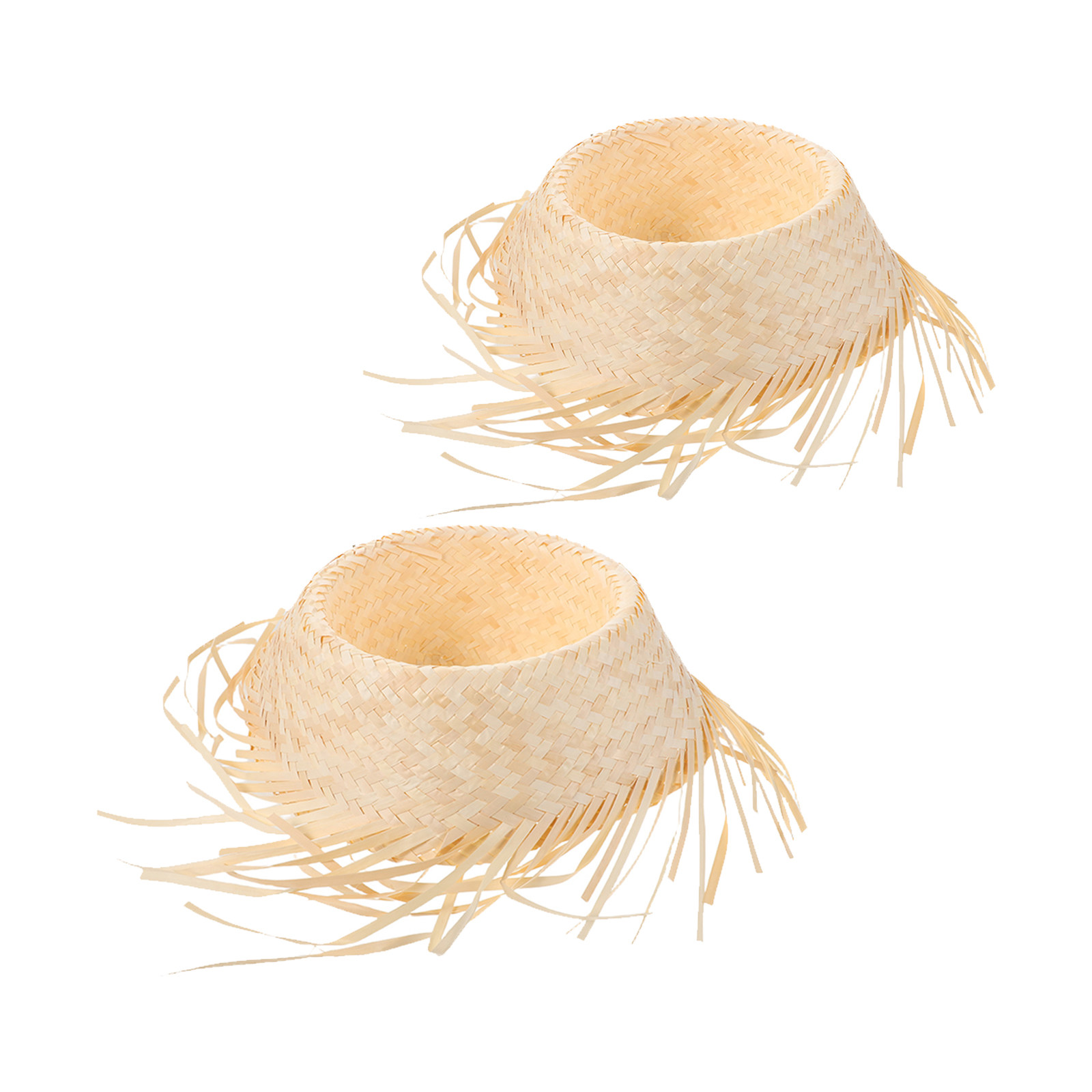 2Pcs Hawaiian Straw Hat Chicke - Hat Floppy Wide recension och pris