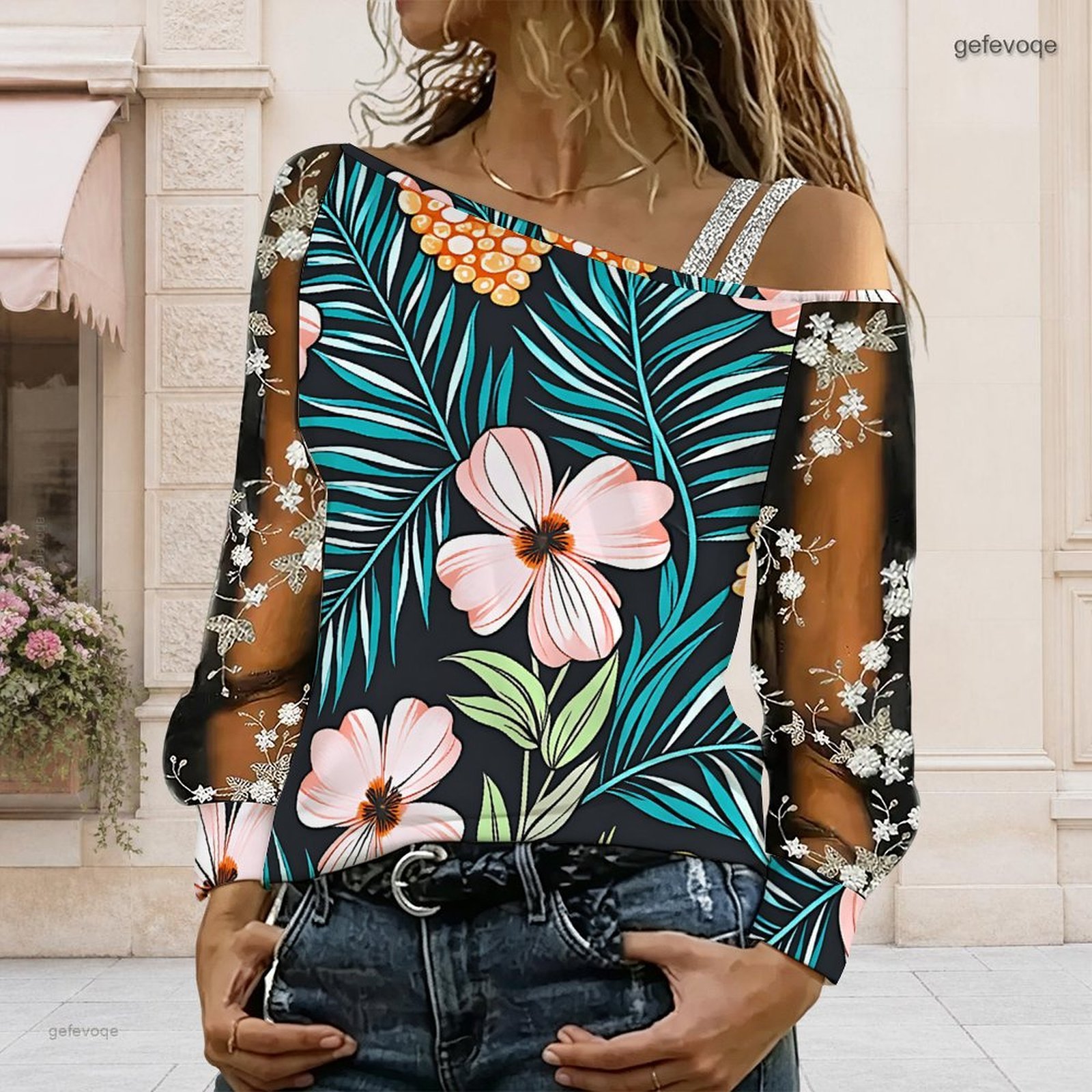 Women Off Shoulder Blouse Asym - Blouse Off Shoulder recension och pris