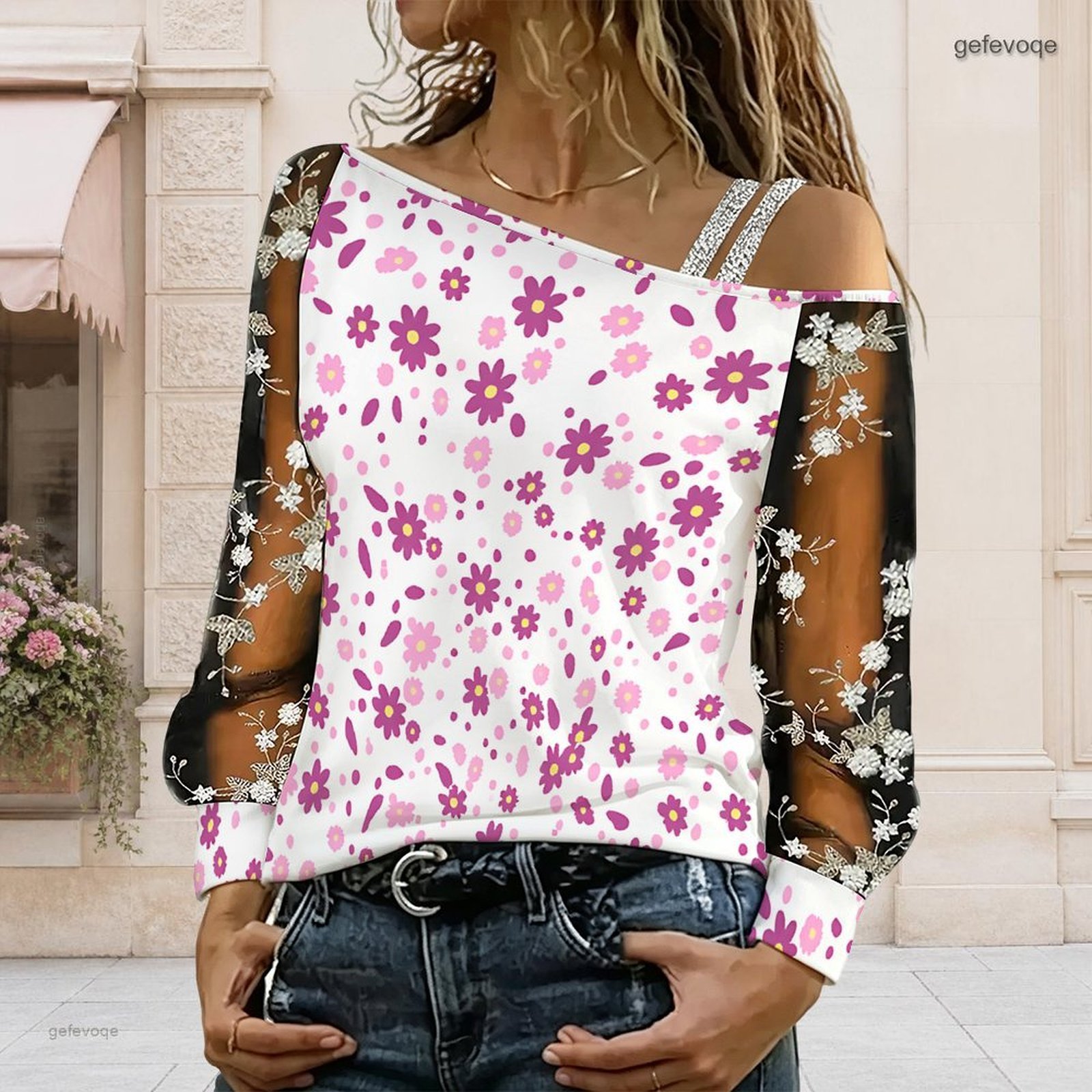 Women Off Shoulder Blouse Asym - Blouse Off Shoulder recension och pris