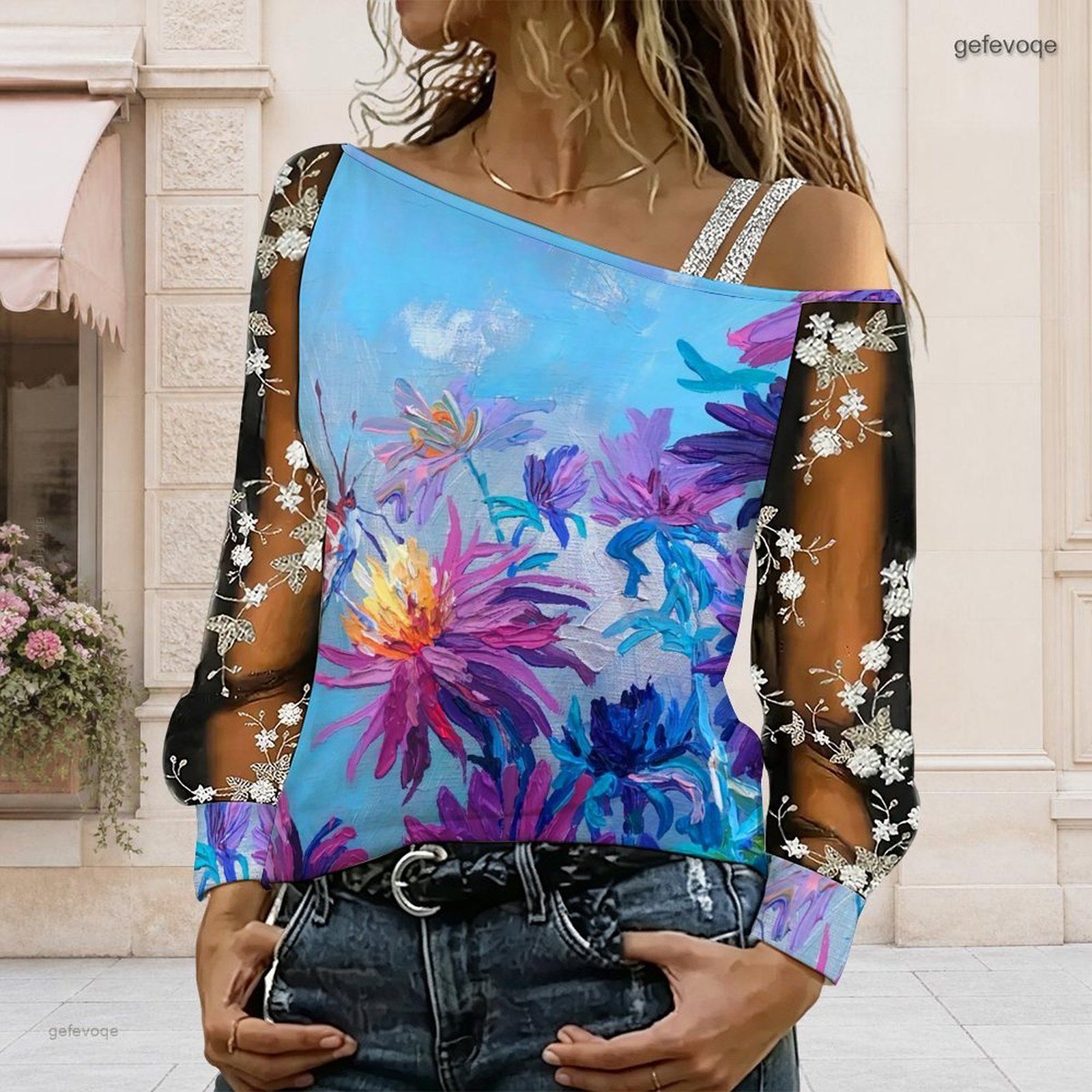 Women Off Shoulder Blouse Asym - Blouse Off Shoulder recension och pris